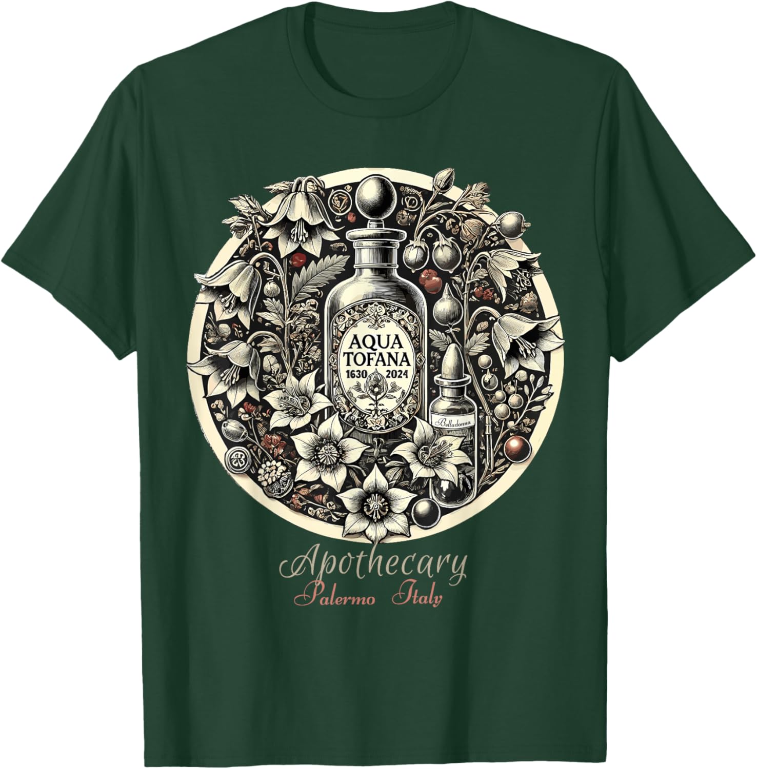 Aqua Tofana Dark Humor Botanic Beauty Costume Tee