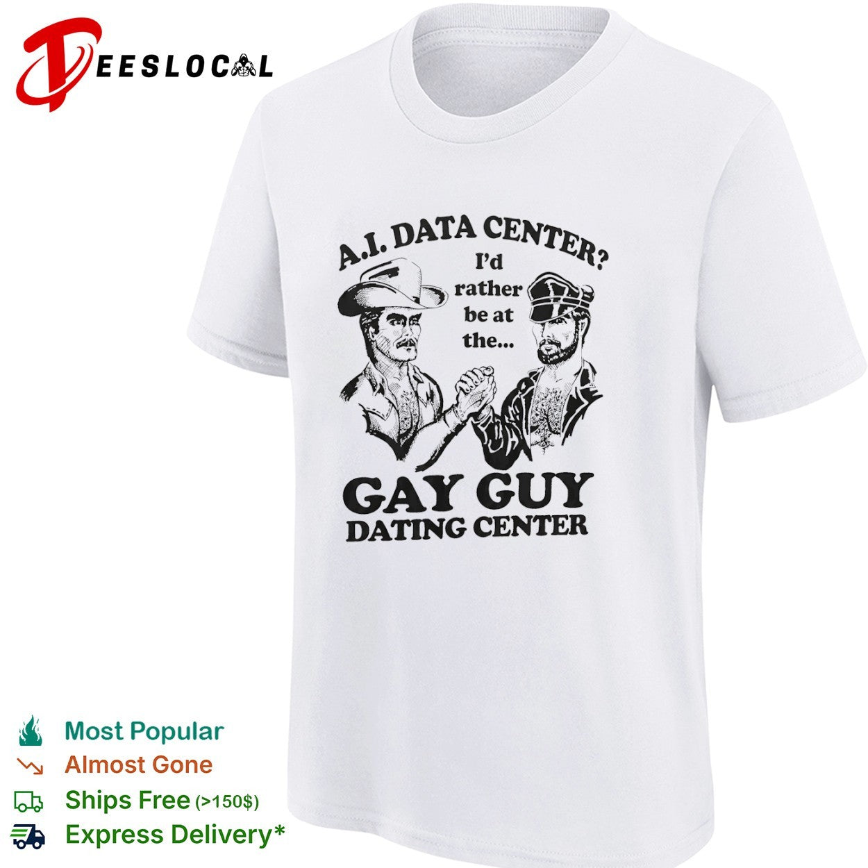 A I Data Center I’d rather be at the Gay Guy Dating Center shirt