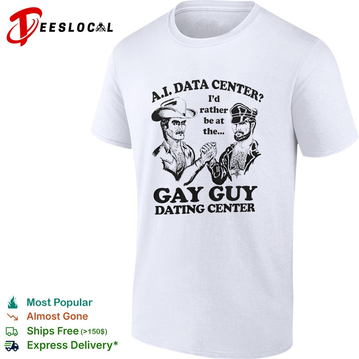 A I Data Center I’d rather be at the Gay Guy Dating Center shirt