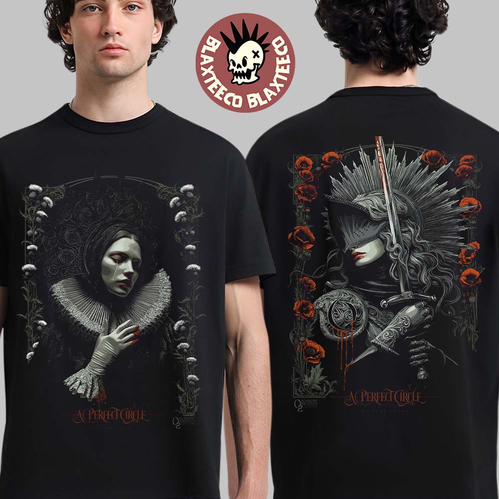 A Perfect Circle London UK 2026 Night 1 And 2 Combined Gig Poster At O2 Academy Brixton On 3 And 4 June 2026 Two Sided T-Shirt