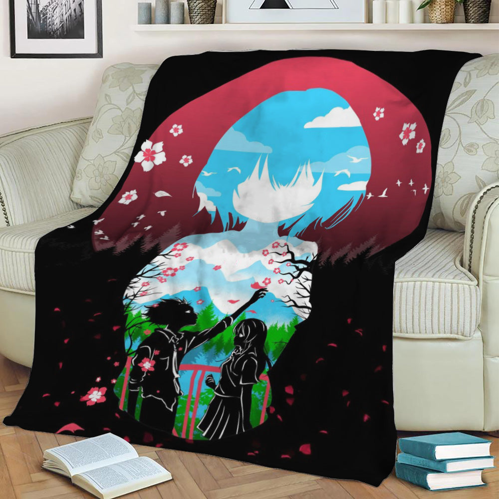A Silent Voice Fleece Throw Blanket
