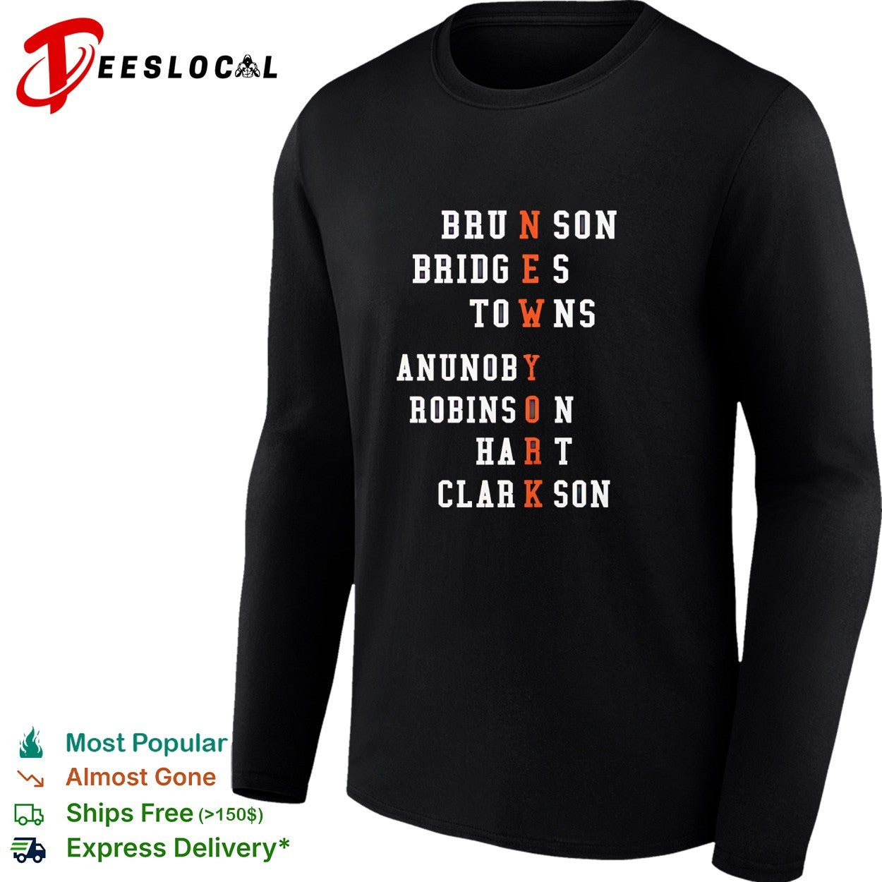 New York Knicks players names spelling NYC vertical bold text shirt