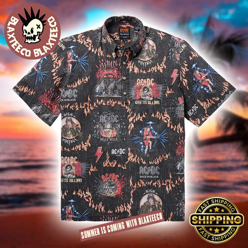 ACDC For Those About To Rock Iconic Albums Symbols 2025 Summer Hawaiian Shirt