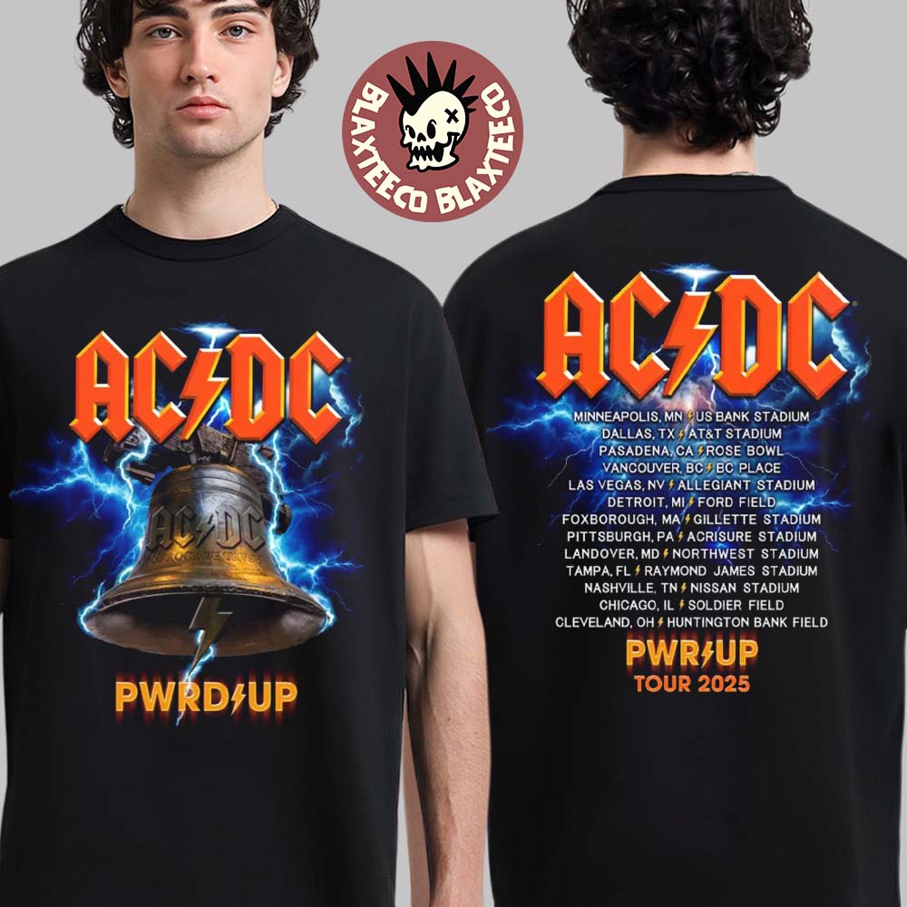 ACDC Hells Bells PWR UP North America Tour 2025 Two Sides Essentials T-Shirt
