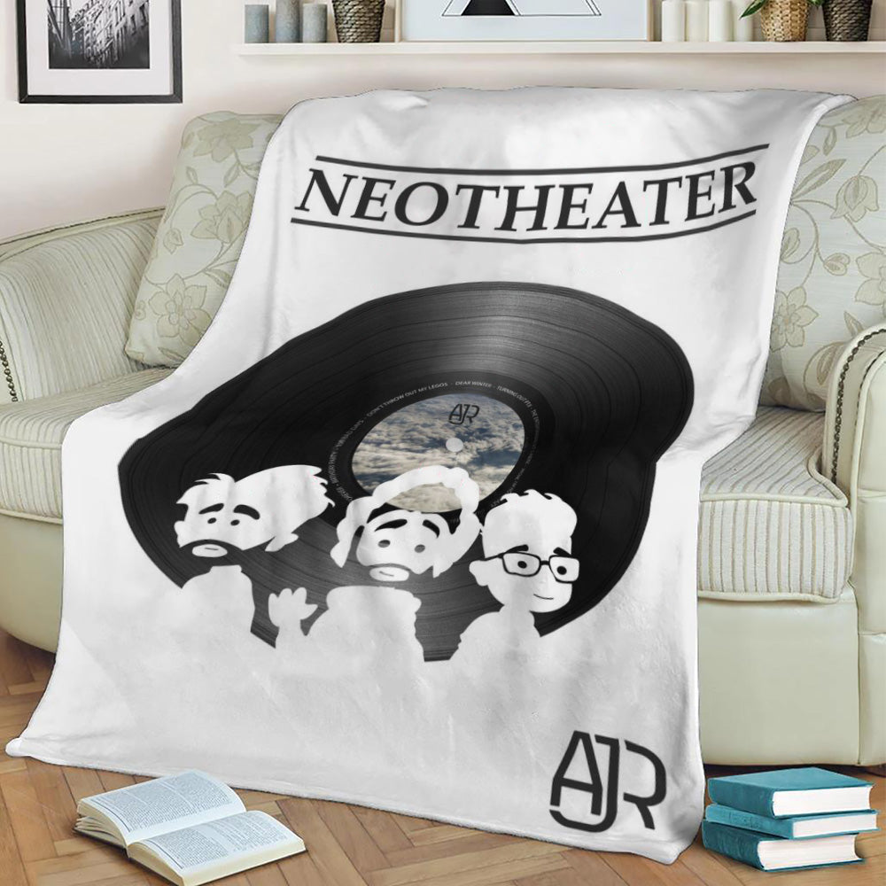 AJR Neotheater Poster Fleece Throw Blanket