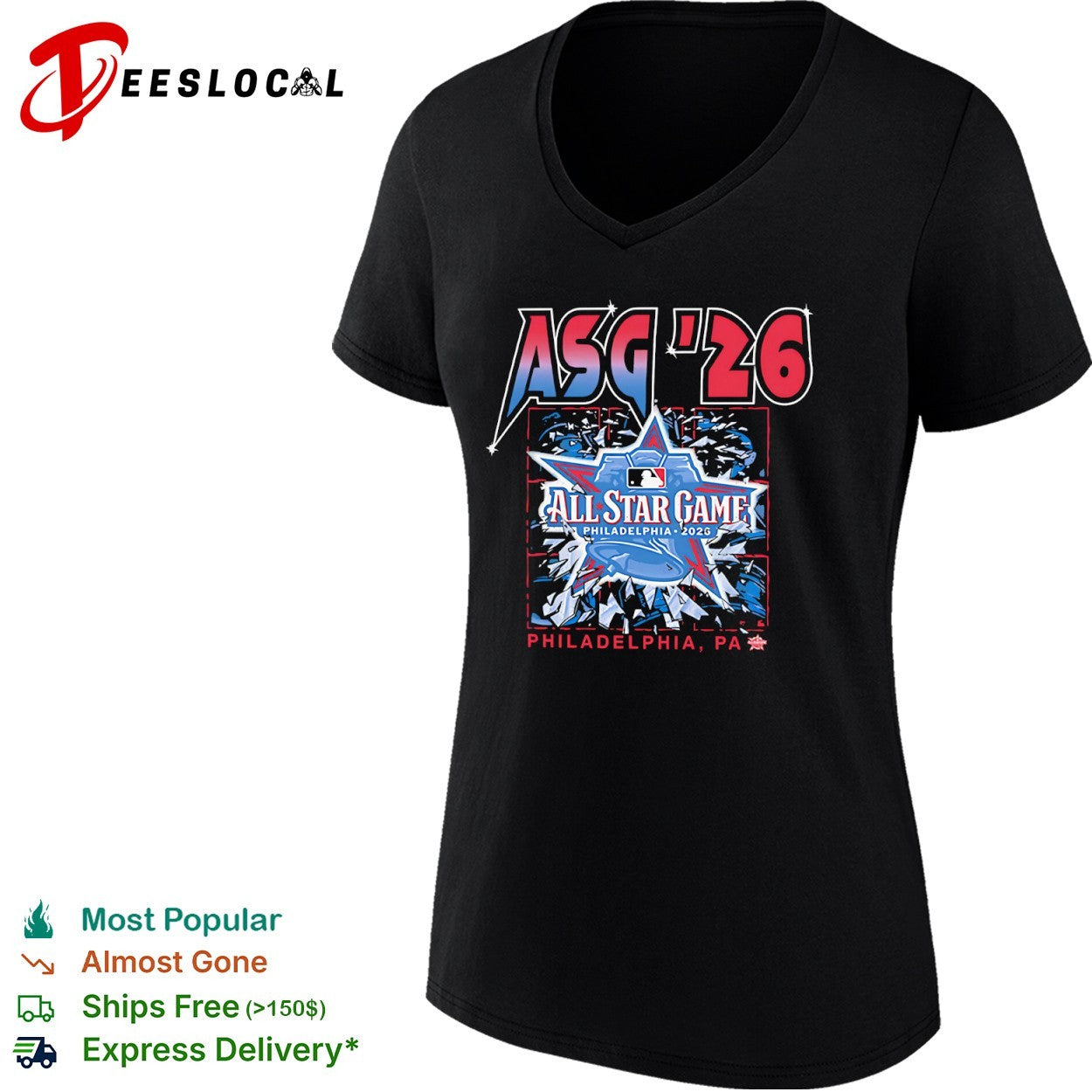 ASG 26 All Star Game Philadelphia 2026 Liberty Bell Baseball shirt