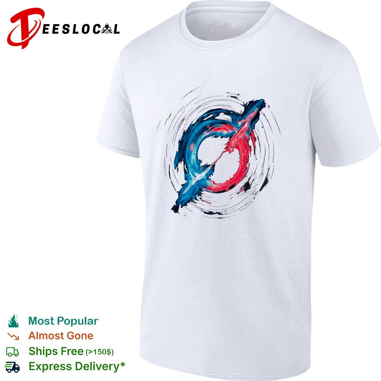 Abstract Plasma Ring Nebula Fusion Shirt