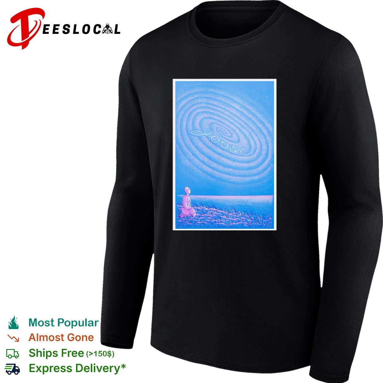 Abstract spiral sand art silhouette figure poster shirt