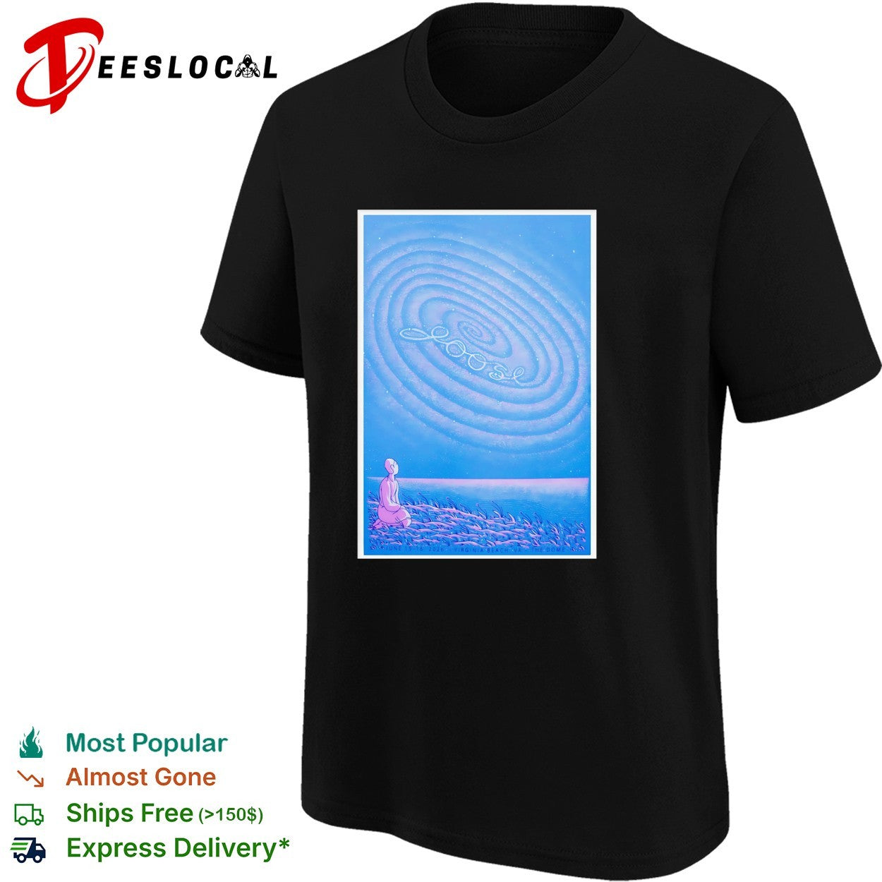 Abstract spiral sand art silhouette figure poster shirt