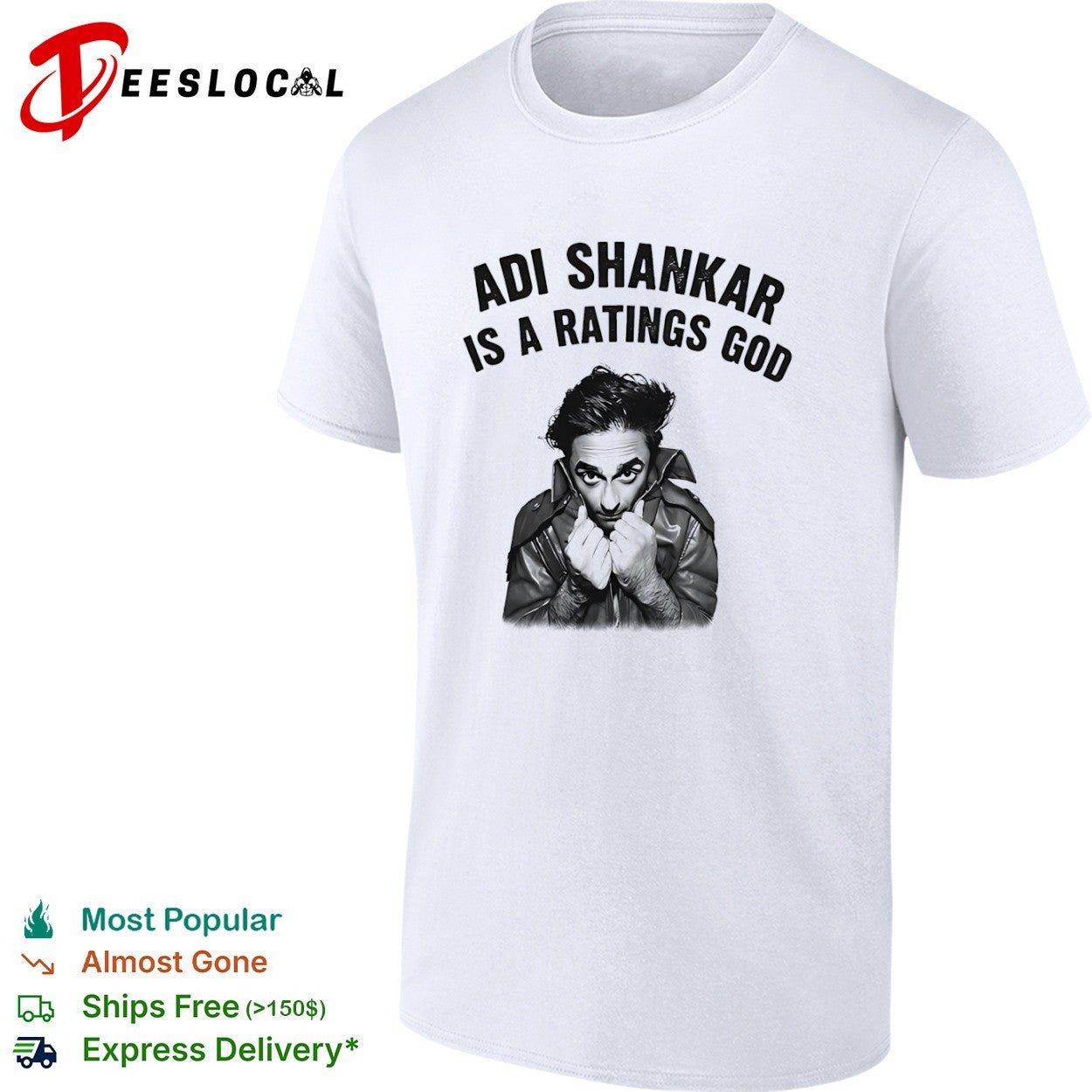 Adi Shankar is a ratings god portrait shirt
