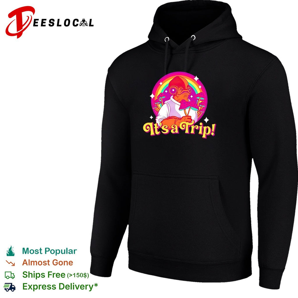 Admiral Ackbar holding mushroom it’s a Trip rainbow vintage shirt