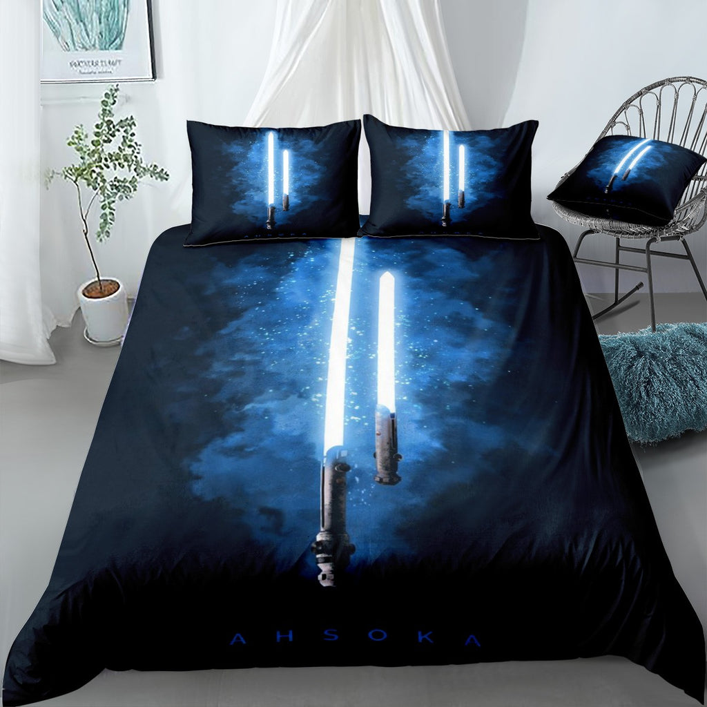 Ahsoka Lightsaber Bedding Set (Duvet Cover & Pillow Shams)