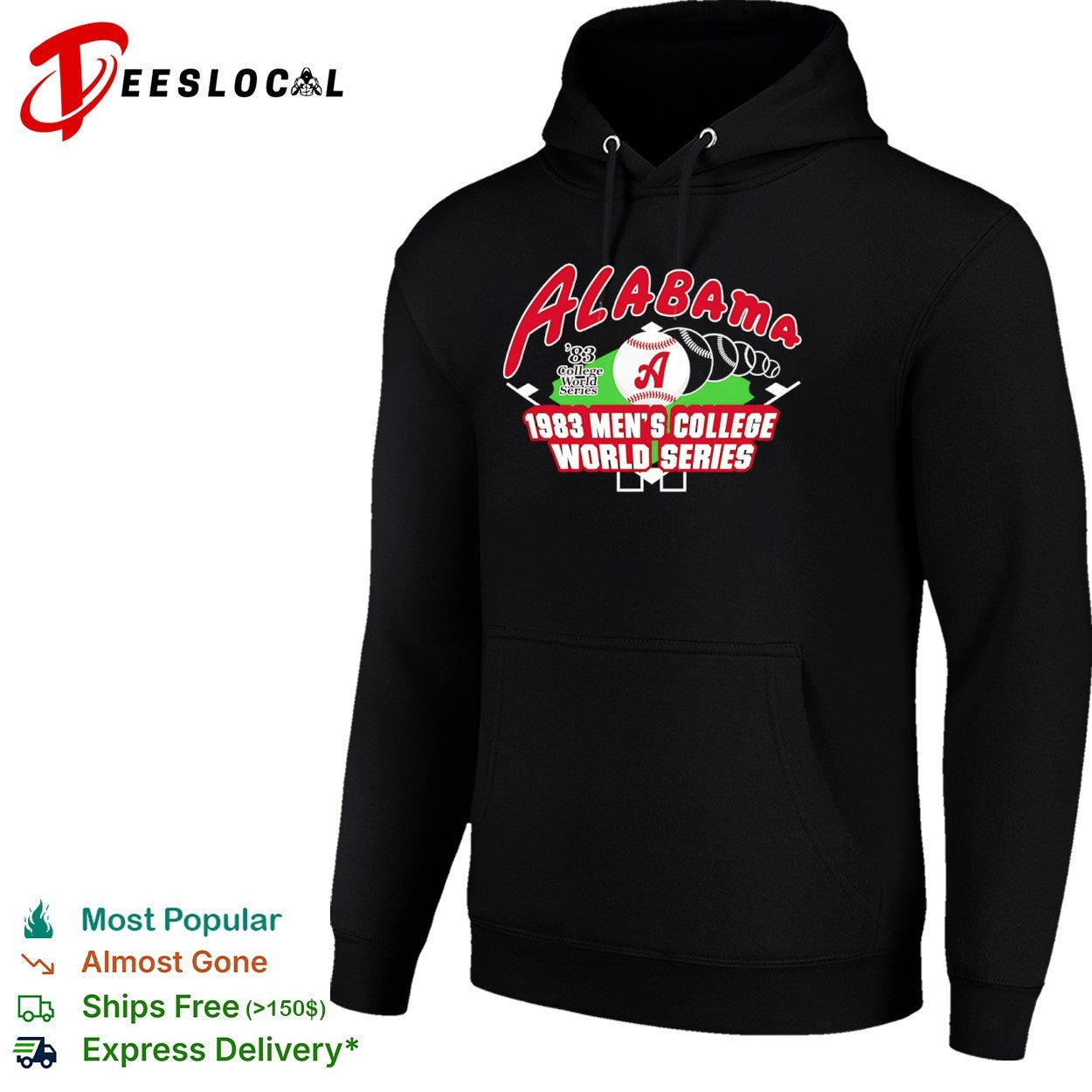 Alabama Crimson Tide 1983 College World Series Baseball shirt