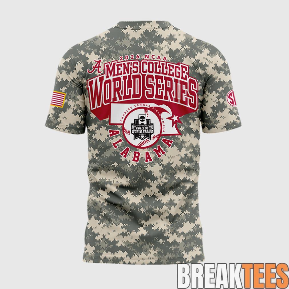 Alabama Crimson Tide 2026 Baseball College World Series OmaTide Camo Shirt