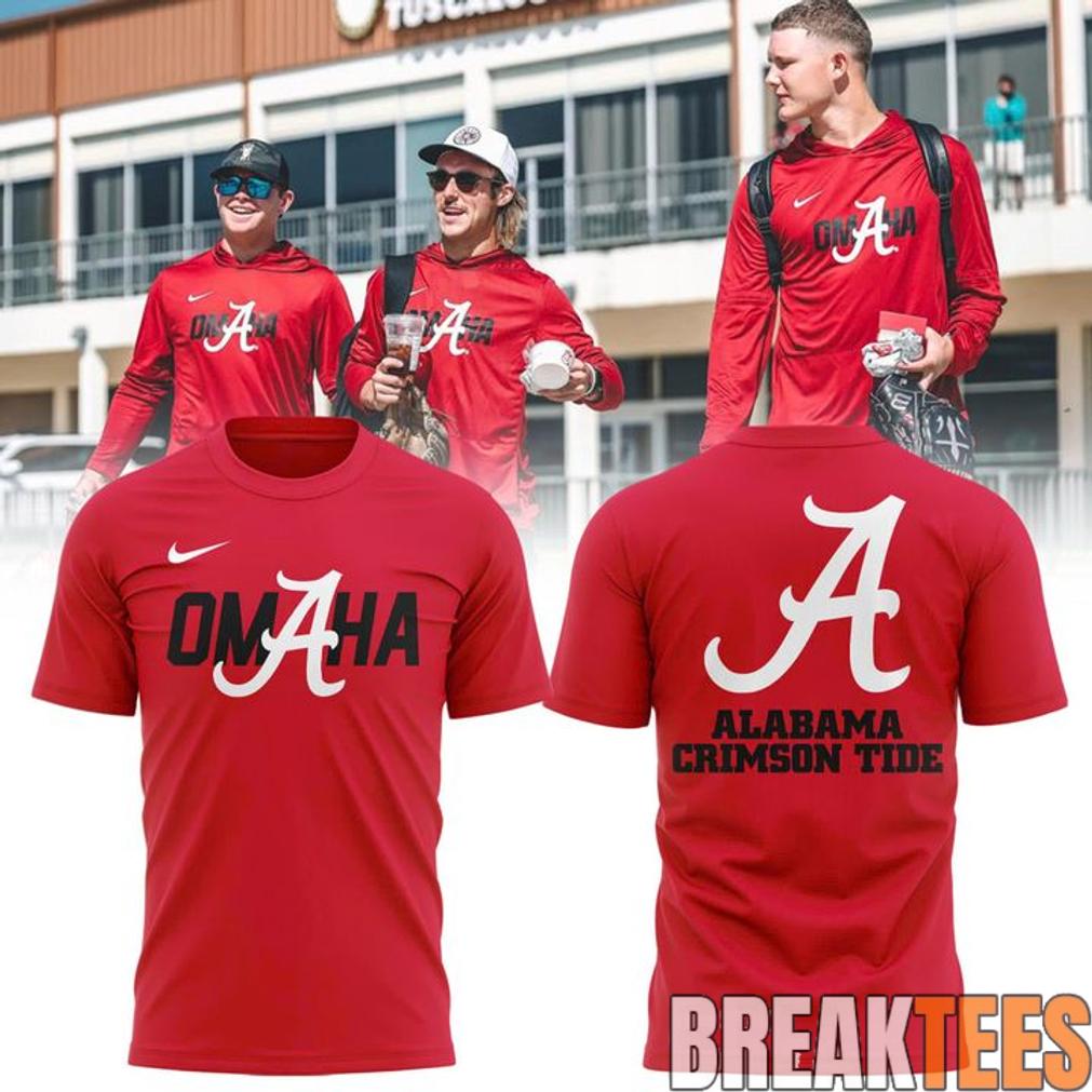 Alabama Crimson Tide 2026 NCAA Men’s Baseball Omaha College World Series T-Shirt