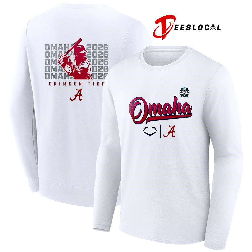 Alabama Crimson Tide Omaha bound College World Series pose repeat shirt