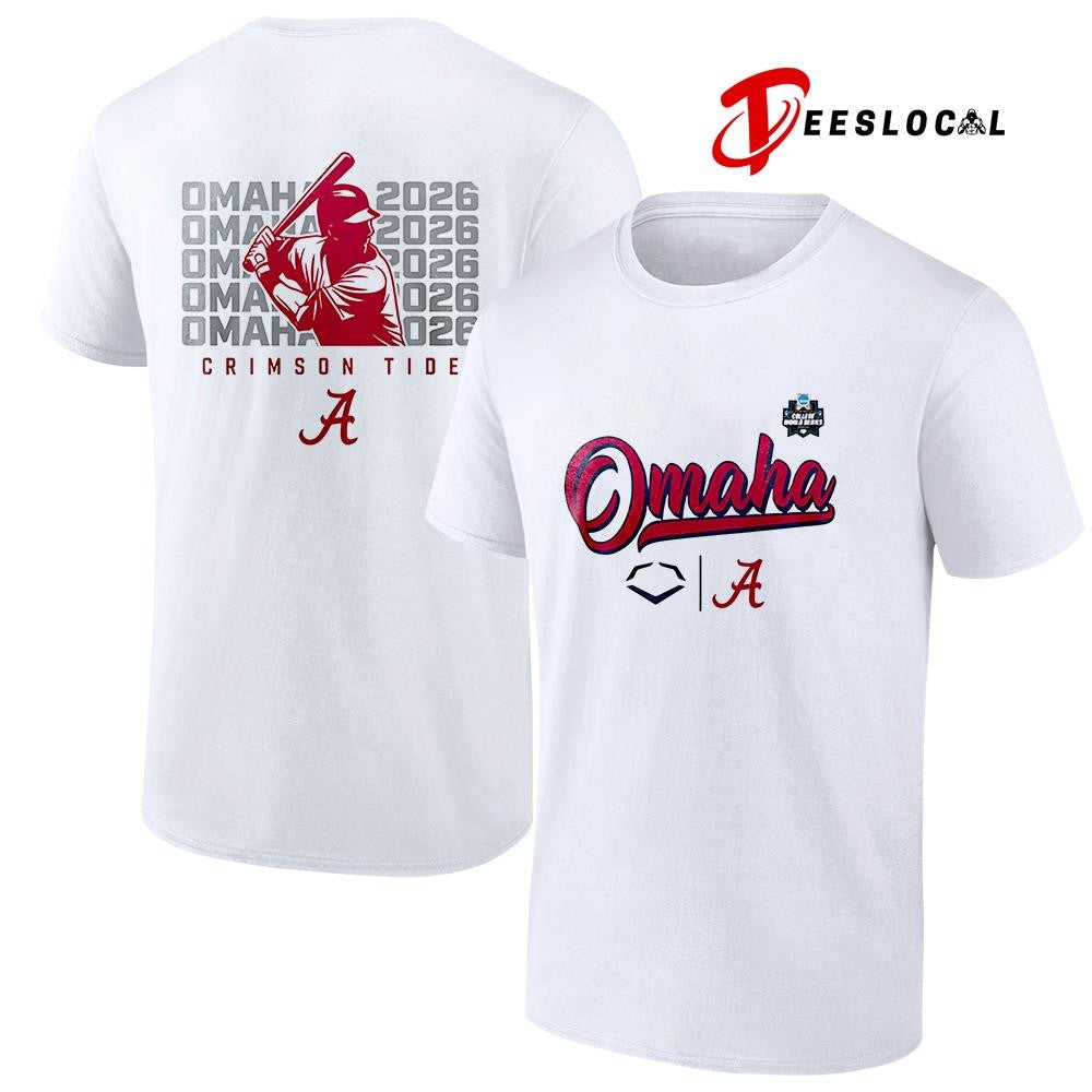 Alabama Crimson Tide Omaha bound College World Series pose repeat shirt