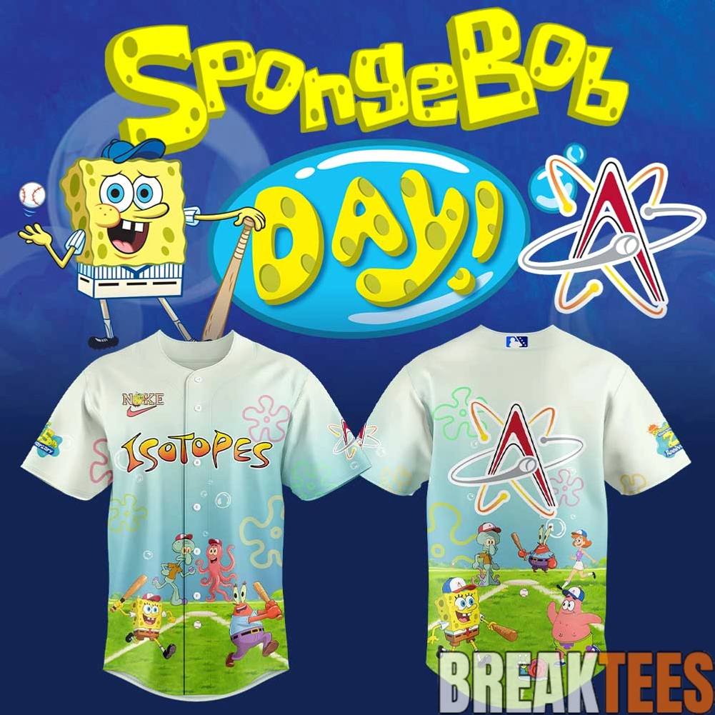 Albuquerque Isotopes x SpongeBob Squarepants Day Special Baseball Jersey