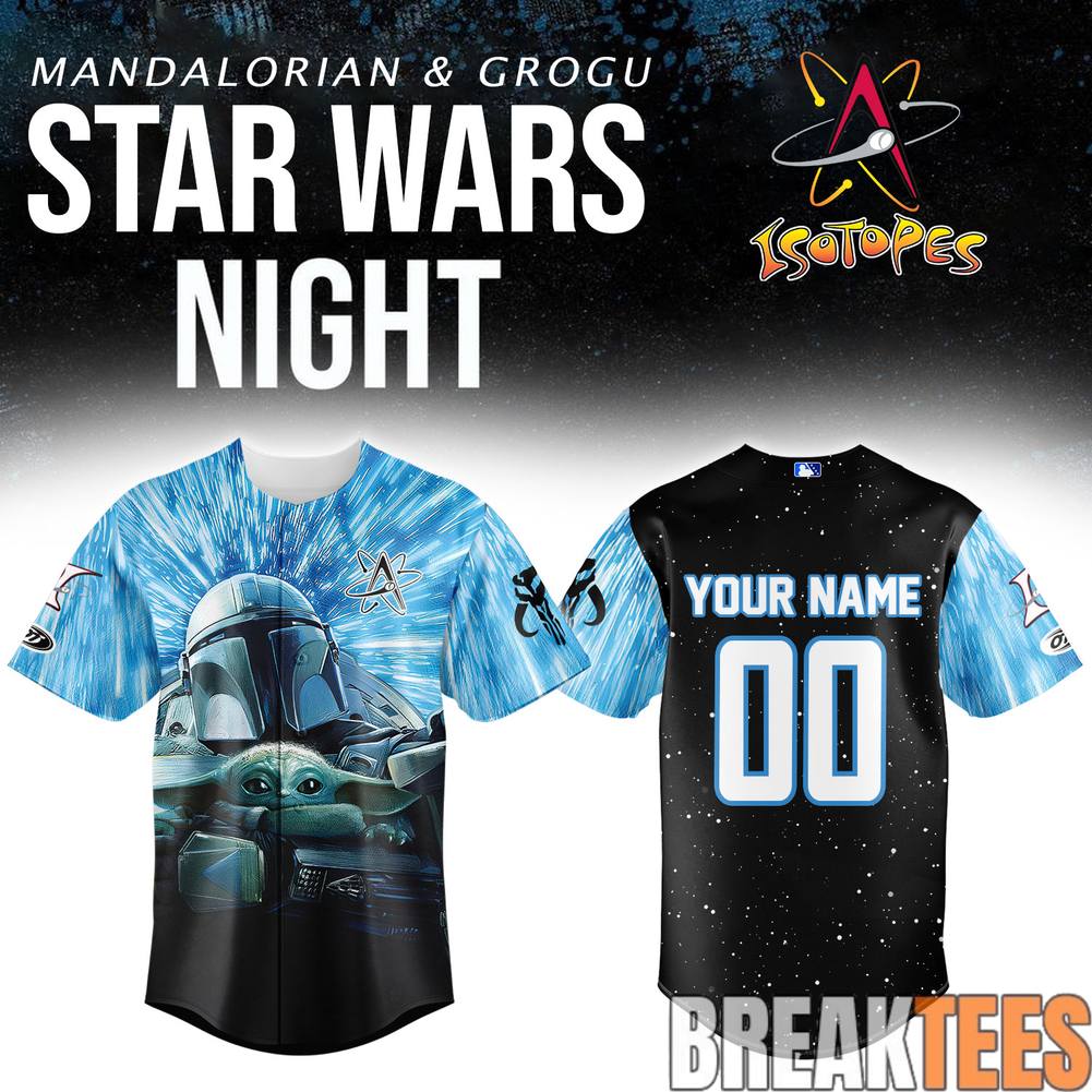 Albuquerque Isotopes x Star Wars Mandalorian & Grogu Custom Baseball Jersey