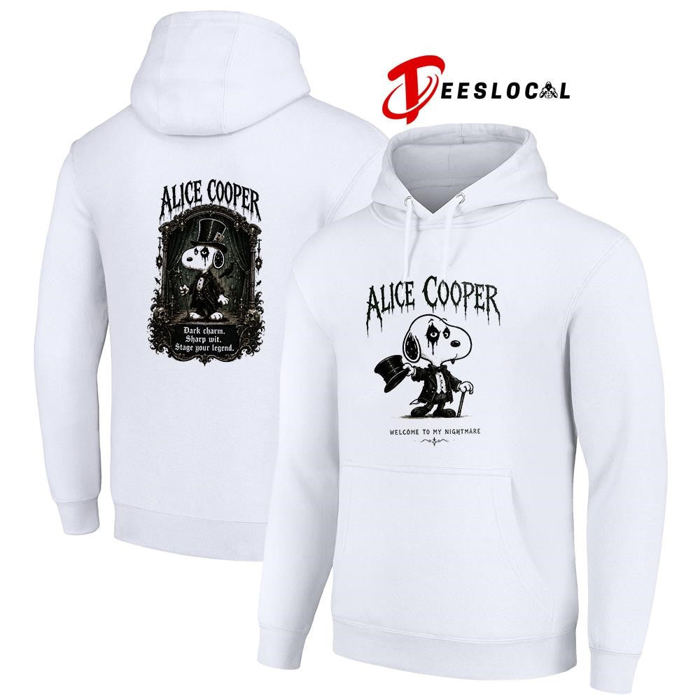 Alice Cooper x Peanuts Snoopy welcome to my nightmare shirt