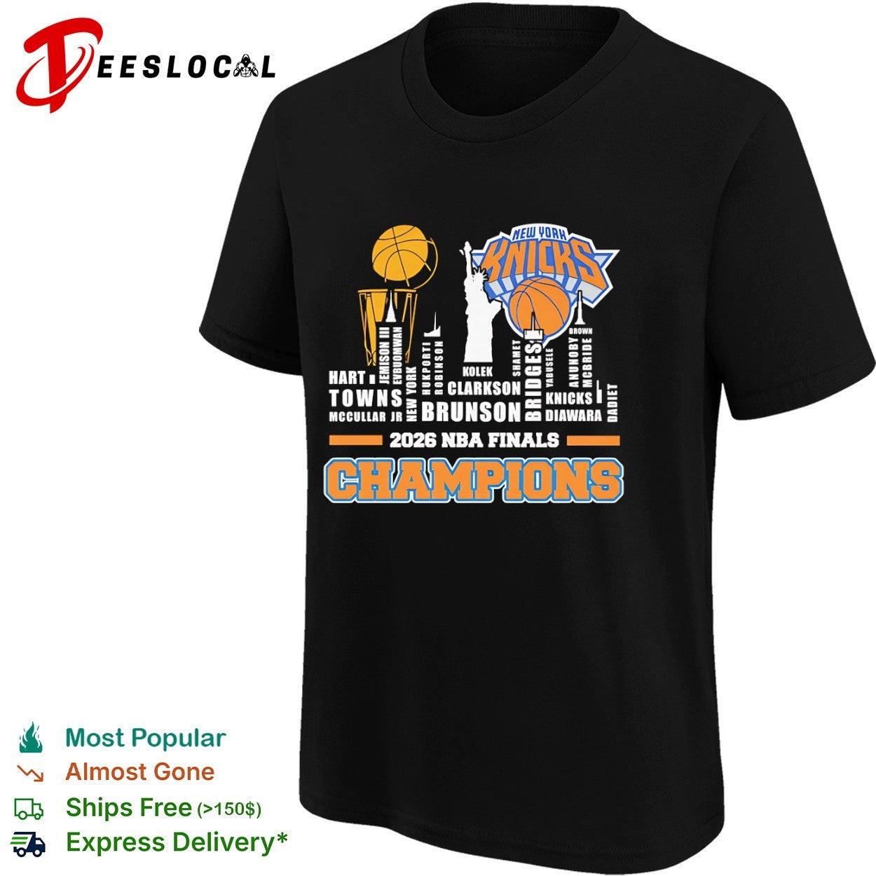 All name of legends city skyline New York Knicks 2026 NBA Finals Champions shirt