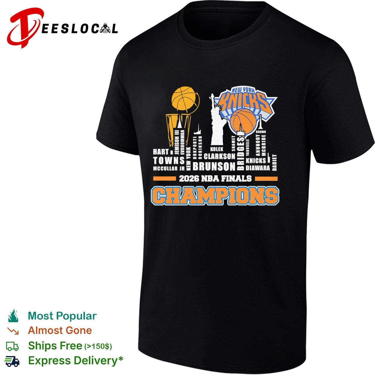 All name of legends city skyline New York Knicks 2026 NBA Finals Champions shirt