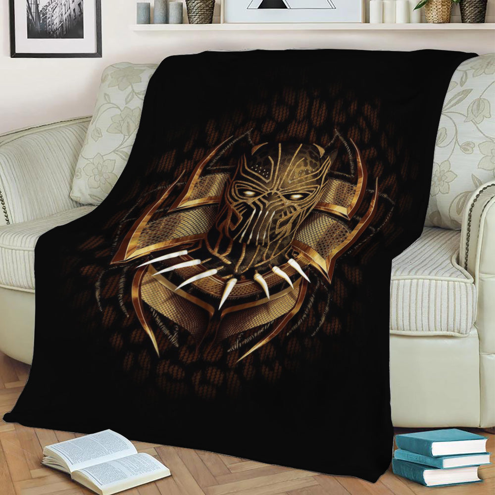 All Hail King Killmonger Fleece Throw Blanket
