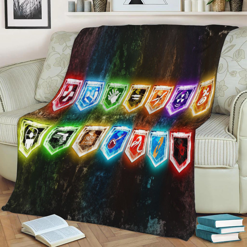 All Zombie Perks Fleece Throw Blanket