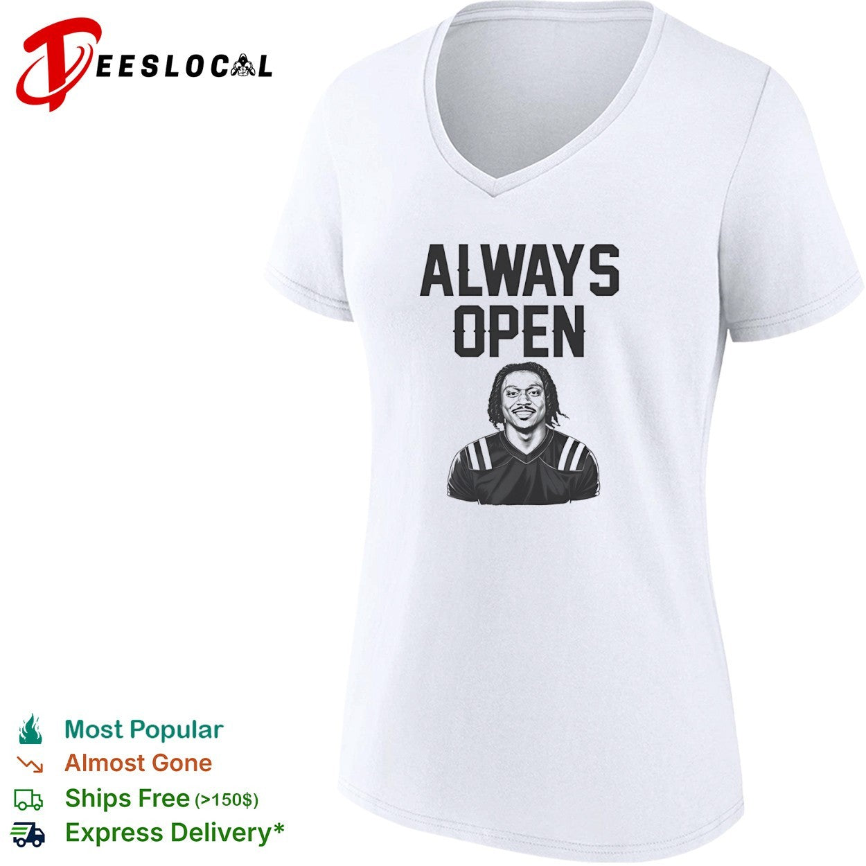 Always Open Stefon Diggs Houston Texans NFL Football Player Wide Receiver shirt