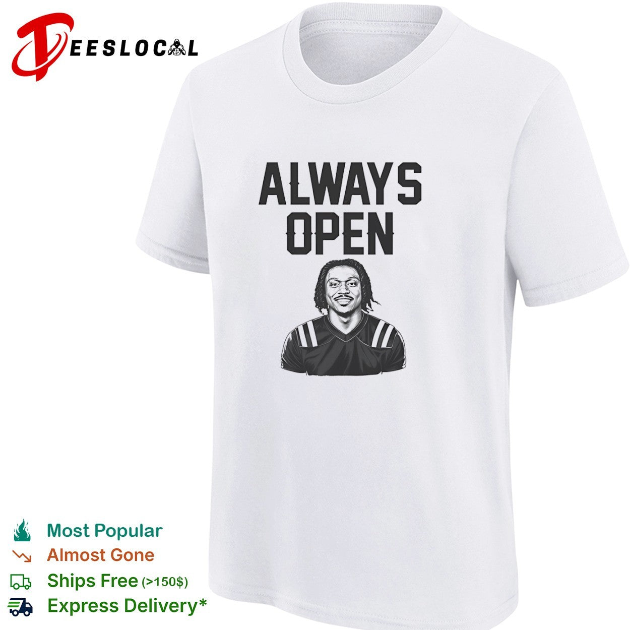 Always Open Stefon Diggs Houston Texans NFL Football Player Wide Receiver shirt