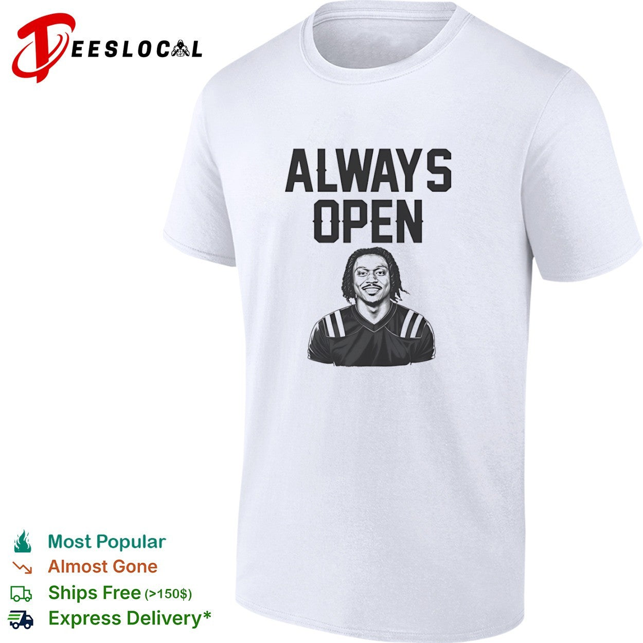 Always Open Stefon Diggs Houston Texans NFL Football Player Wide Receiver shirt