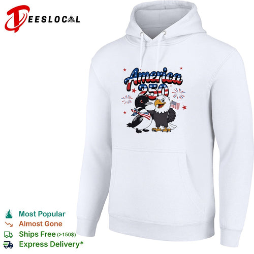 America 250 Loon and Bald Eagle with American Flag Patriotic Fourth of July shirt