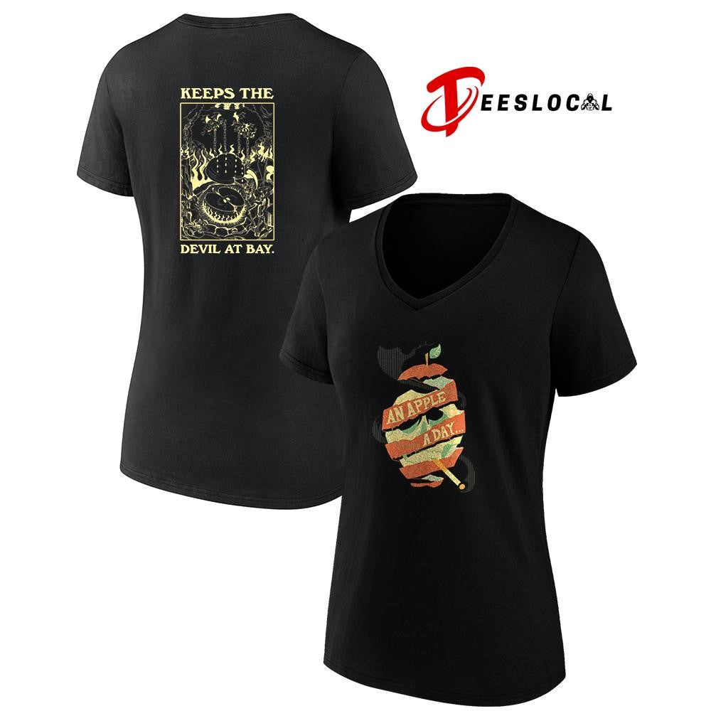 An apple a day keeps the devil at Bay graphic shirt