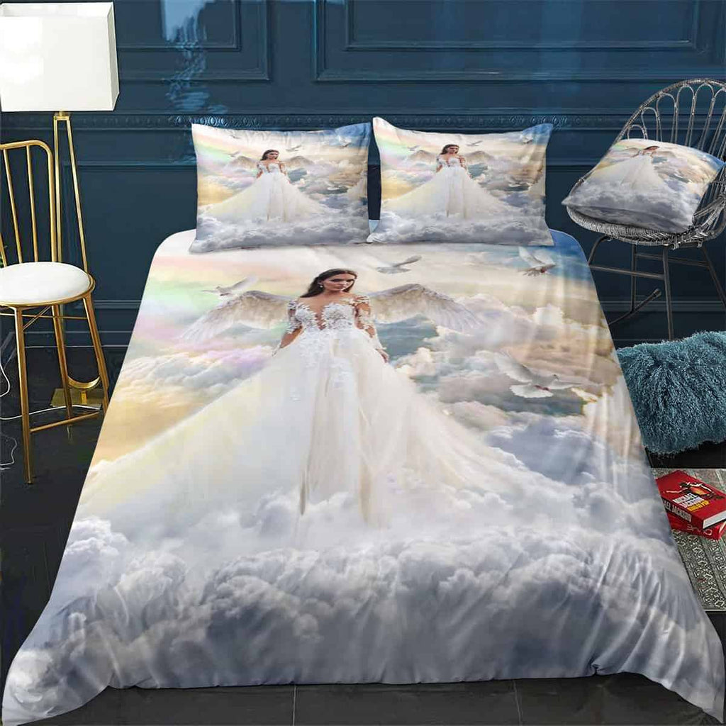 Angel Bedding Set (Duvet Cover & Pillow Shams)