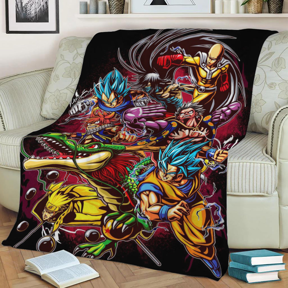 Anime Hero Fleece Throw Blanket