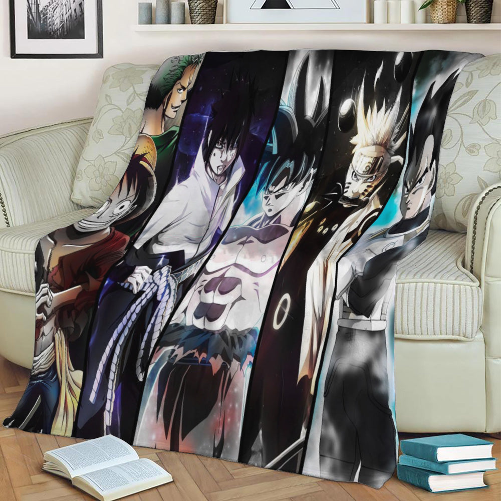 Anime Mix Fleece Throw Blanket