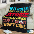 Anime Video Games Food Fleece Throw Blanket