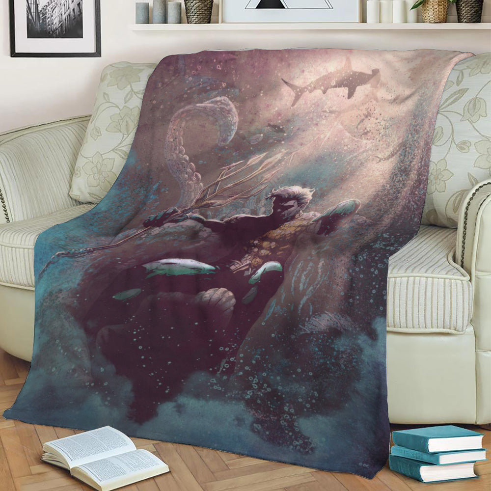 Aquaman Fleece Throw Blanket