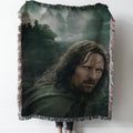 Aragorn II Elessar Woven Tapestry Throw Blanket with Fringe