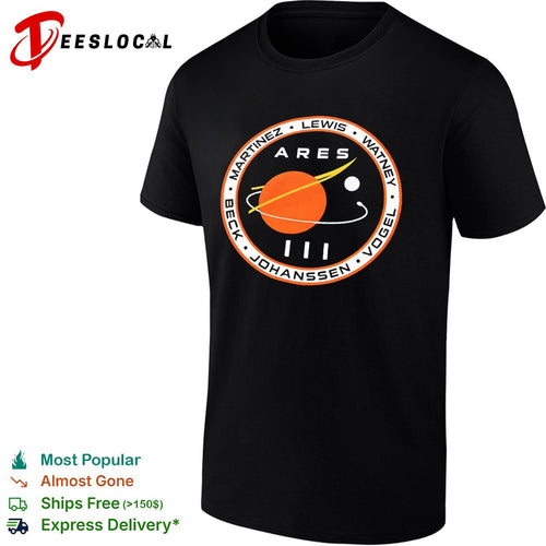 Ares III Mission Martinez Lewis Watney Vogel Johanssen Beck Patch NASA Sci Fi shirt
