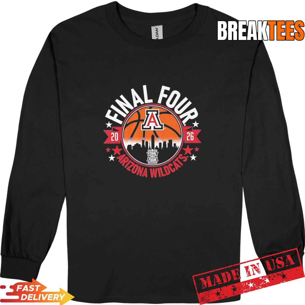 Arizona Wildcats 2026 Men’s Basketball Final Four skyline Shirt