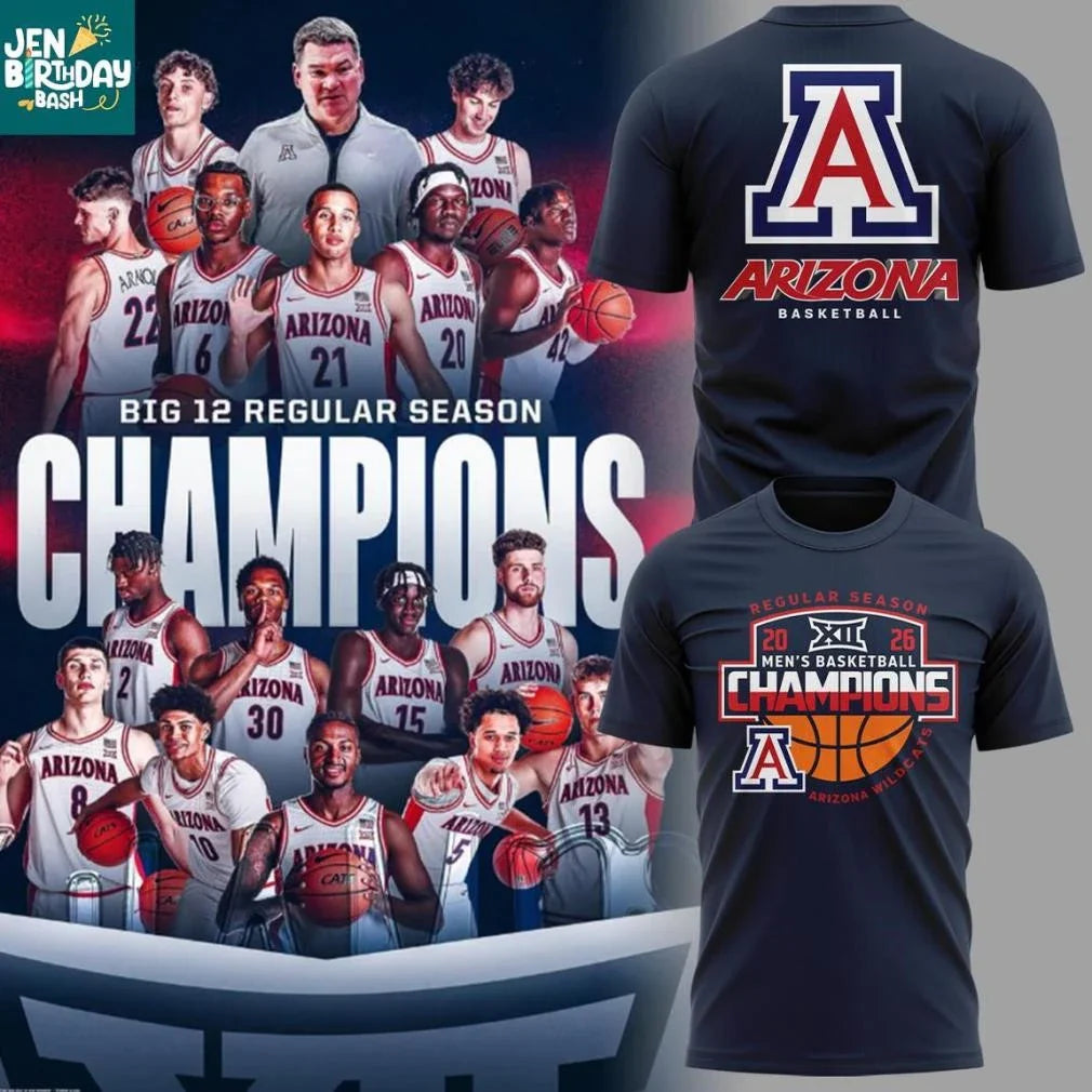 Arizona Wildcats Basketball Regular Season Champions 2026 Shirt