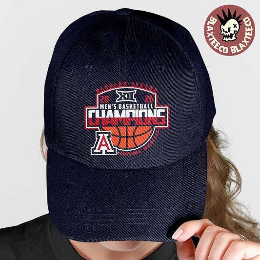Arizona Wildcats Men’s Basketball 2026 Big 12 Regular Season Champions Locker Room Classic Cap Hat Snapback