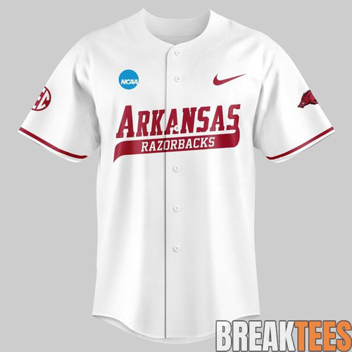 Arkansas Razorbacks New Omahogs Baseball White Jersey