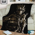 Army elite soldier Fleece Throw Blanket