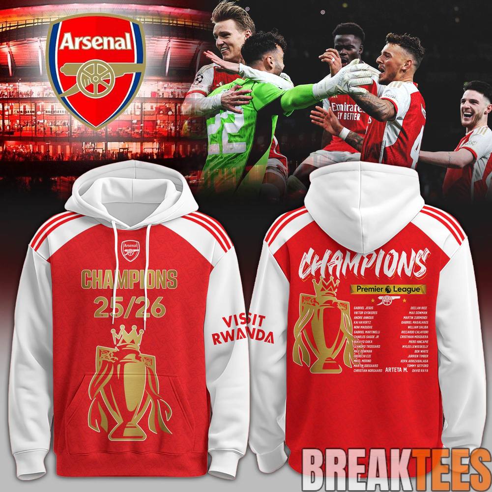 Arsenal 2026 Premier League Champions Hoodie – Limited Edition