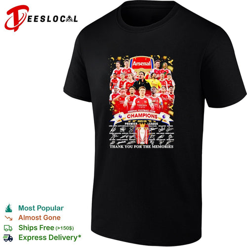 Arsenal FC 2025 26 Champions Mikel Arteta Martin Odegaard Bukayo Saka team shirt