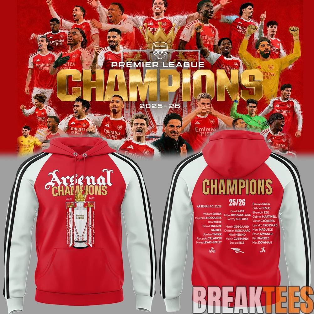 Arsenal Premier League Champions 2025-2026 ”Dream Team” Hoodie