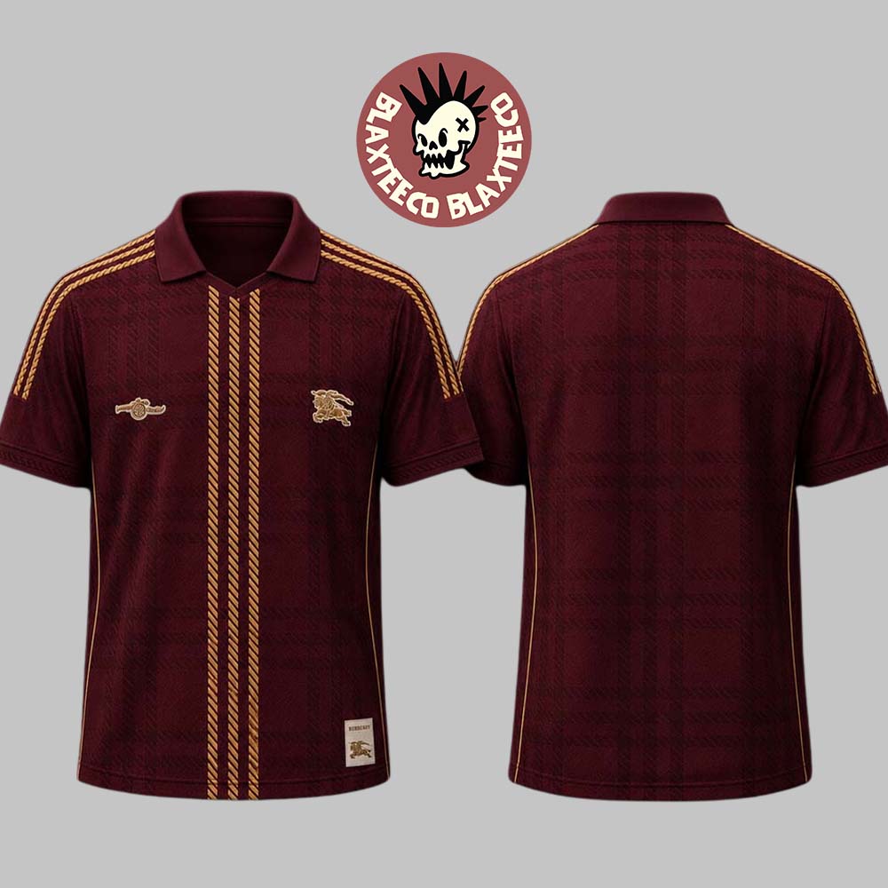 Arsenal X Burberry X Adidas British Heritage Design By Aki Polo Shirt