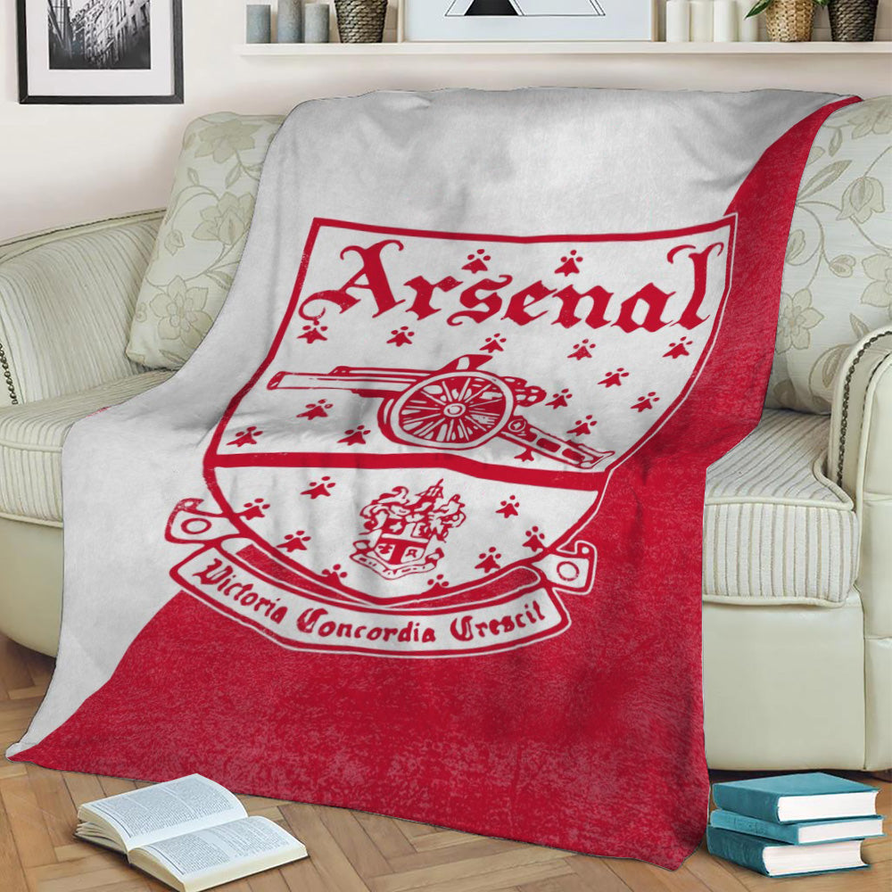 Arsenal 1949 Crest Fleece Throw Blanket